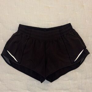 Lululemon hotty hot shorts, black, size 2